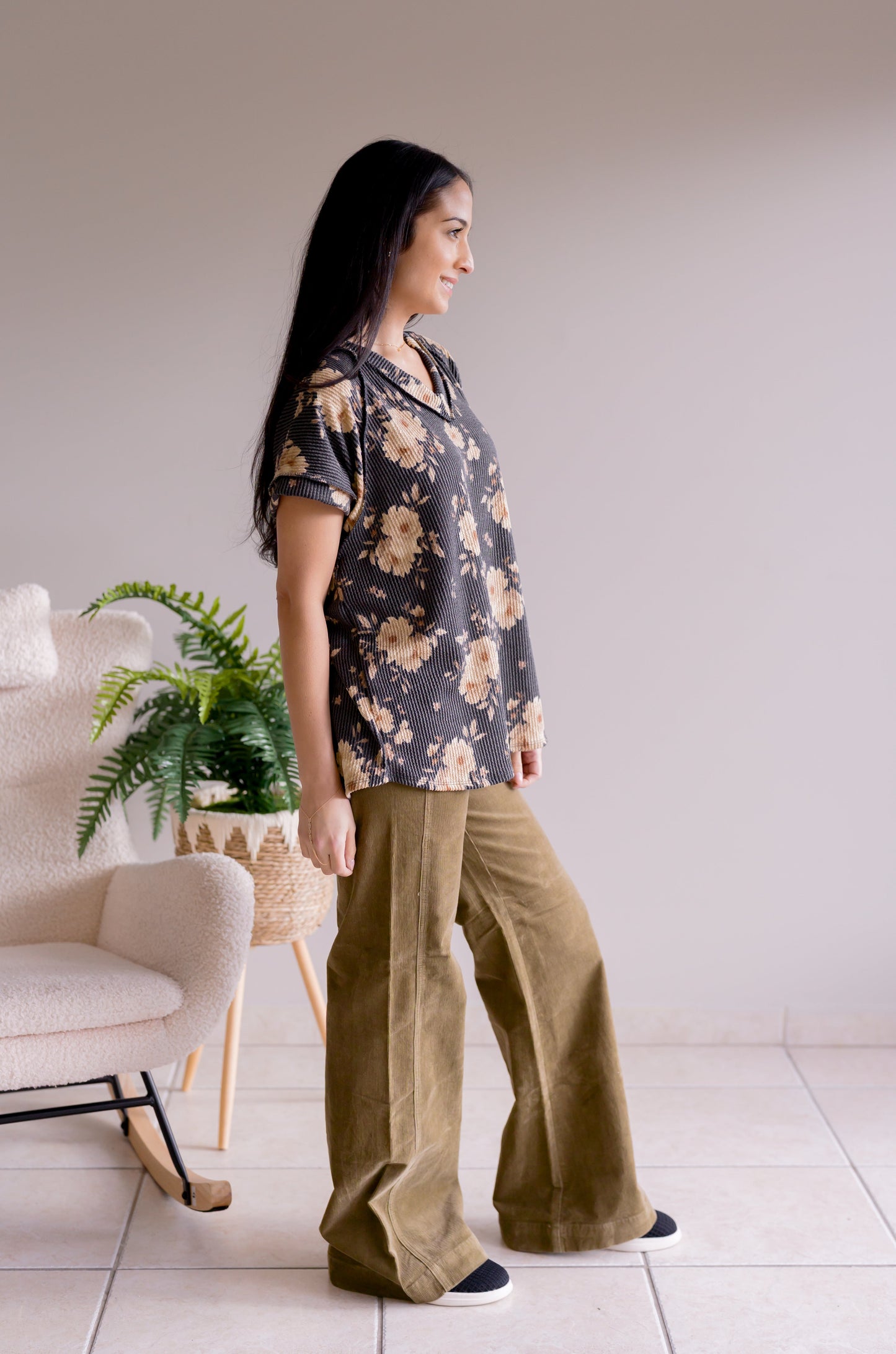 Wildflower Rib V-Neck